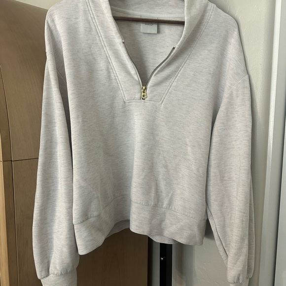 Varley Cream Half-Zip Sweatshirt - Picture 2 of 5